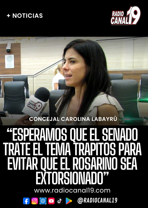 &ldquo;Esperamos que el Senado trate el tema trapitos para evitar que el rosarino sea extorsionado&rdquo;
