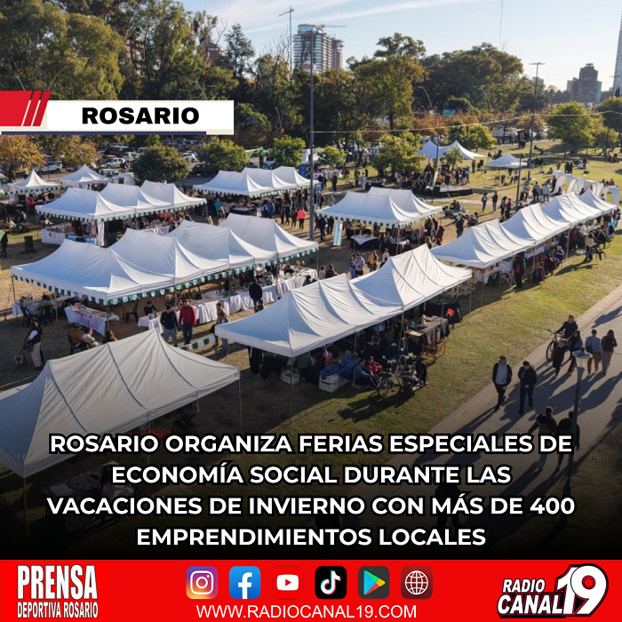 Rosario organiza ferias especiales de Econom&iacute;a Social durante las vacaciones de invierno con m&aacute;s de 400 emprendimientos locales