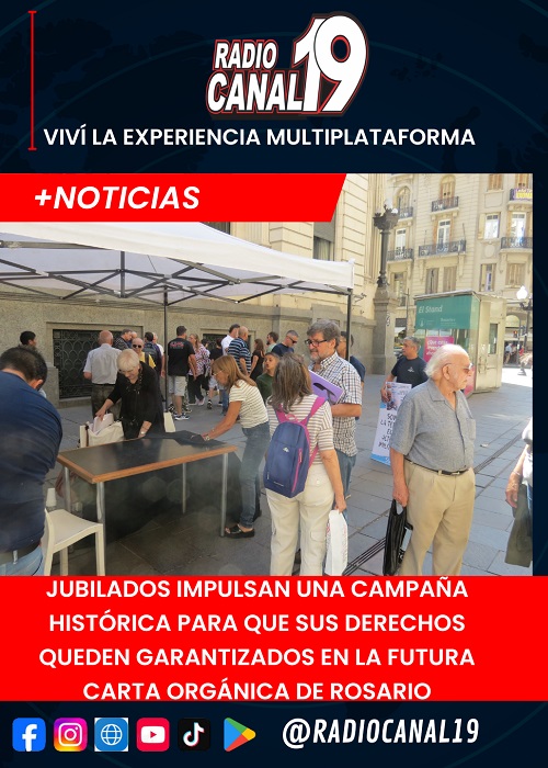 Jubilados impulsan una campa&ntilde;a hist&oacute;rica para que sus derechos queden garantizados en la futura Carta Org&aacute;nica de Rosario