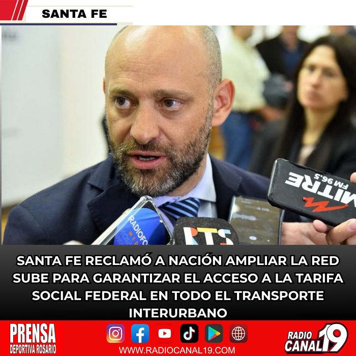Santa Fe reclam&oacute; a Naci&oacute;n ampliar la red SUBE para garantizar el acceso a la Tarifa Social Federal en todo el transporte interurbano