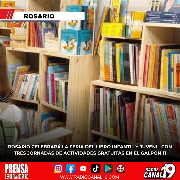 Rosario celebrar&aacute; la Feria del Libro Infantil y Juvenil con tres jornadas de actividades gratuitas en el Galp&oacute;n 11