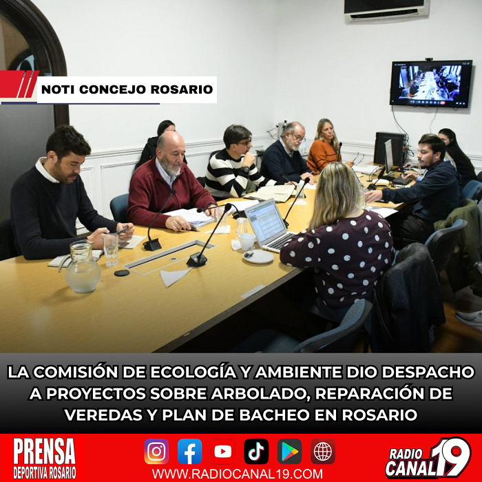 La comisi&oacute;n de Ecolog&iacute;a y Ambiente dio despacho a proyectos sobre arbolado, reparaci&oacute;n de veredas y plan de bacheo en Rosario