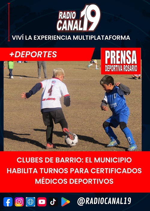 Clubes de barrio: el Municipio habilita turnos para certificados m&eacute;dicos deportivos